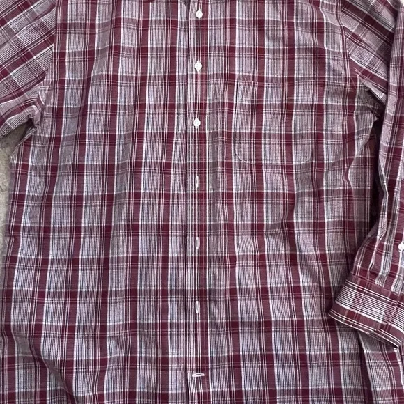 RED White and Blue Checkeed, Gingham Long Sleeve Stafford regular fit shirt - Picture 2 of 5